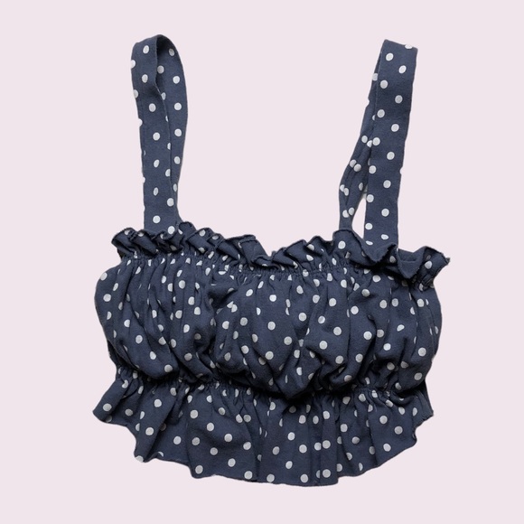 Urban Outfitters Blue Ruffled Crop Top NWOT!! - Picture 6 of 6